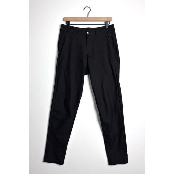 LULULEMON Mens Commission Pants Slim Warpstreme Black
